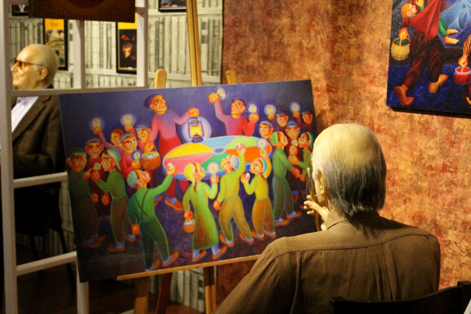 Inside painting child