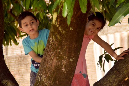 Girl nature tree photo