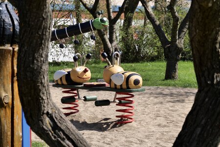 Design made of wood children's playground woods photo
