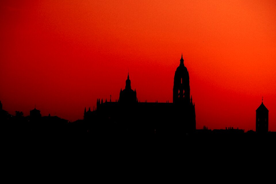 Panoramic profile sunset
