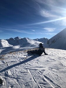 Runway winter skiing photo