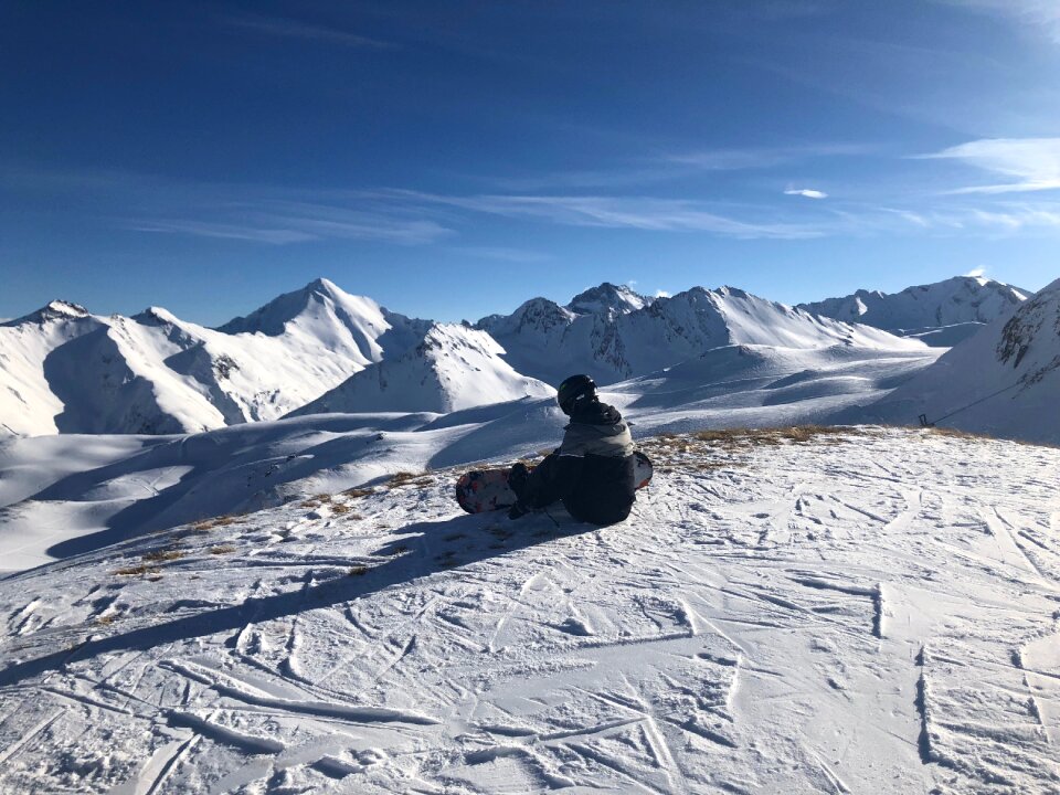 Runway winter skiing