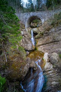 Panorama waterfall bridge