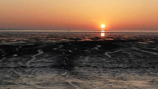 Wadden sea national park dusk