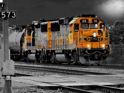 Transportation system railroad track locomotive photo