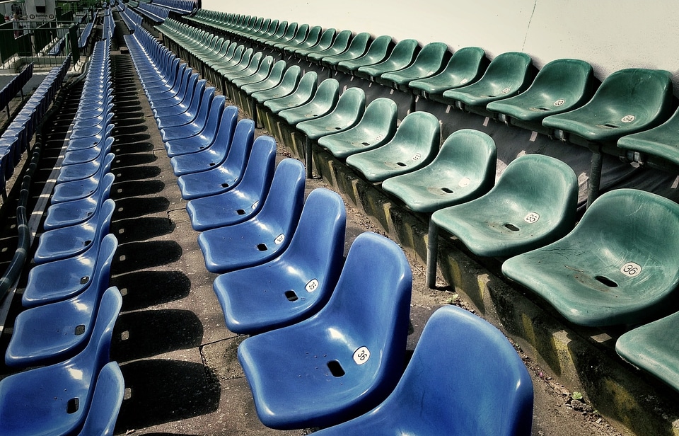 Football stadium audience viewers