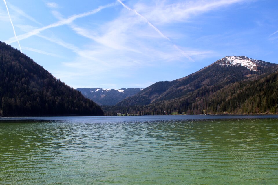 Lake landscape panoramic image
