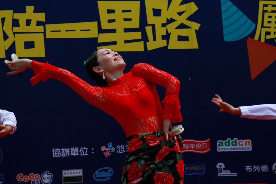 Jump free young woman
