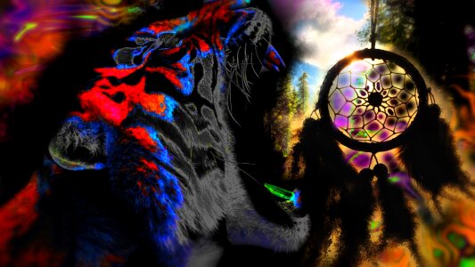 Spiritual tiger roar