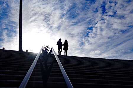 Sky silhouette human