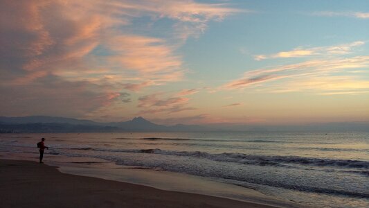 Dawn sky sand