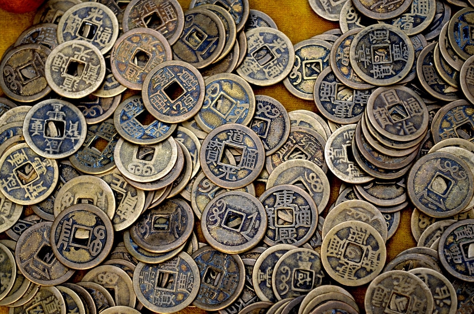 Old ancient chinese currency