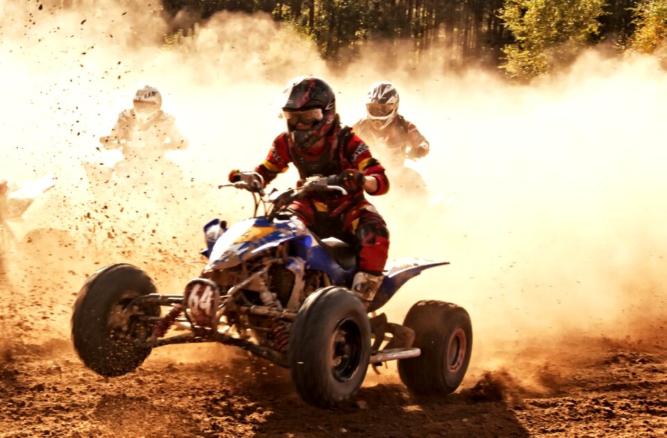 Motorcycle action the sitting position