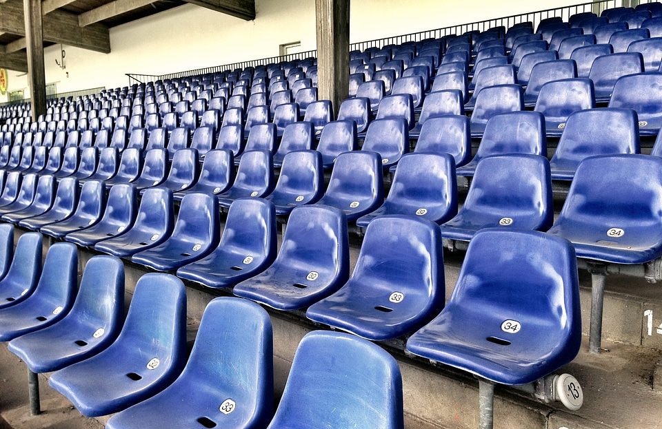 Football stadium audience viewers