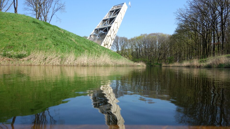 Reflection landscape water line photo