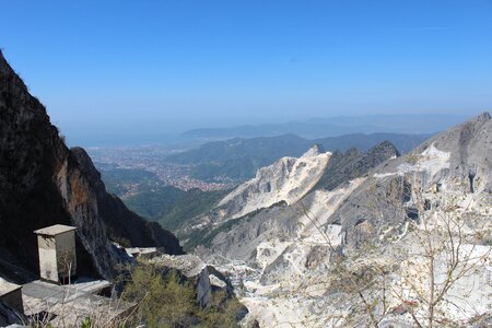 Panoramic carrara the quarries of carrara
