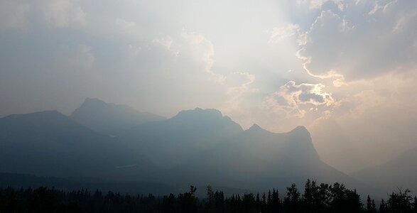 Landscape mountain smokey photo