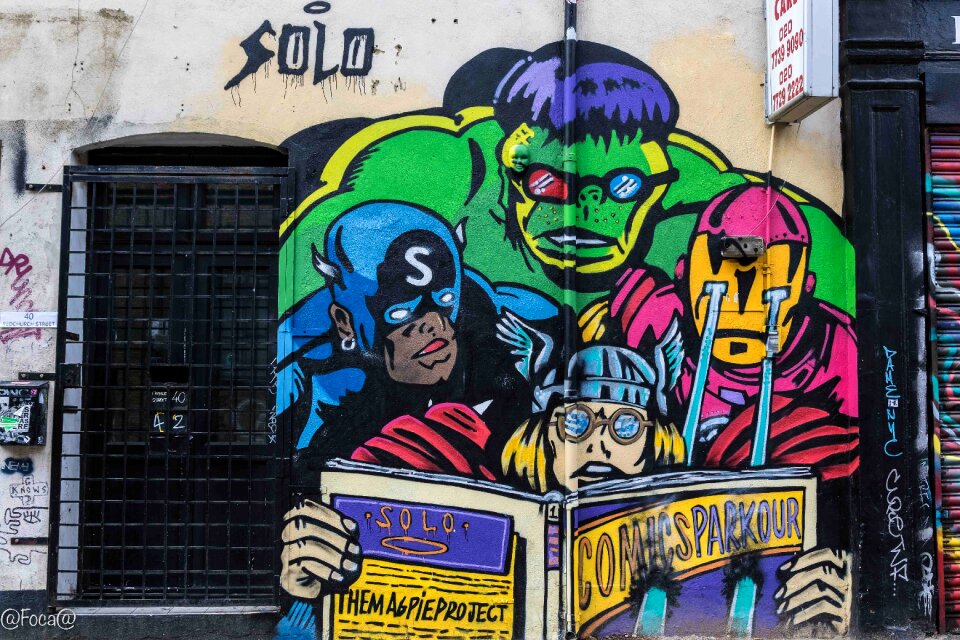 Comic london painting