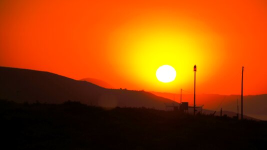 Sun evening cyclades