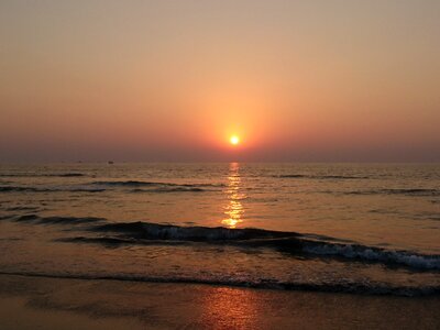 Dusk sun ocean