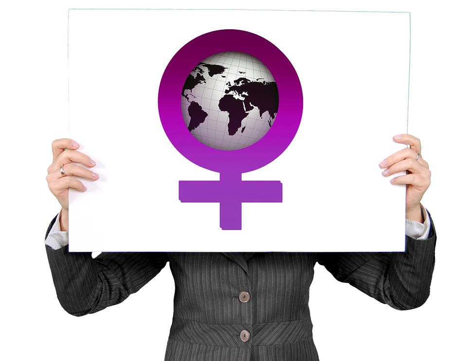 Woman female woman sign