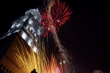 Party fireworks cathedral