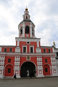 Russian orthodox arch entrance spire photo