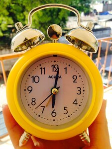 Wristwatch deadline yellow