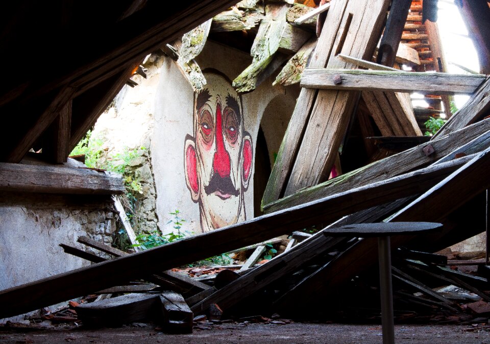 Wood building lost place