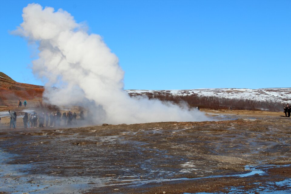 Nature geyser hot spring