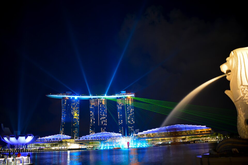 Concert illuminated outdoors