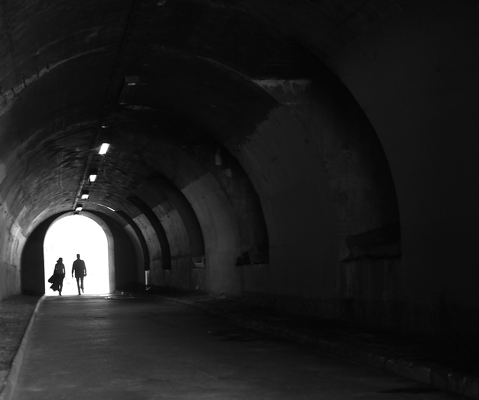 Backlit drama couple