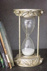Glass items clock gray clock photo