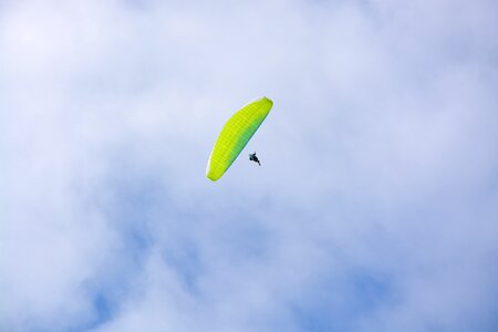 Fly high wind paraglider photo