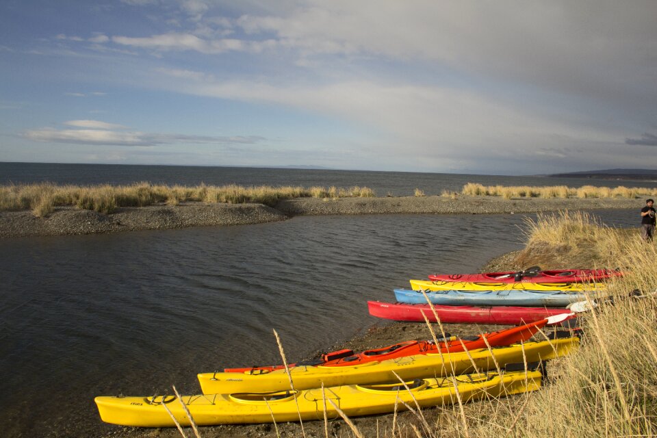 Seashore strait of magellan canoe