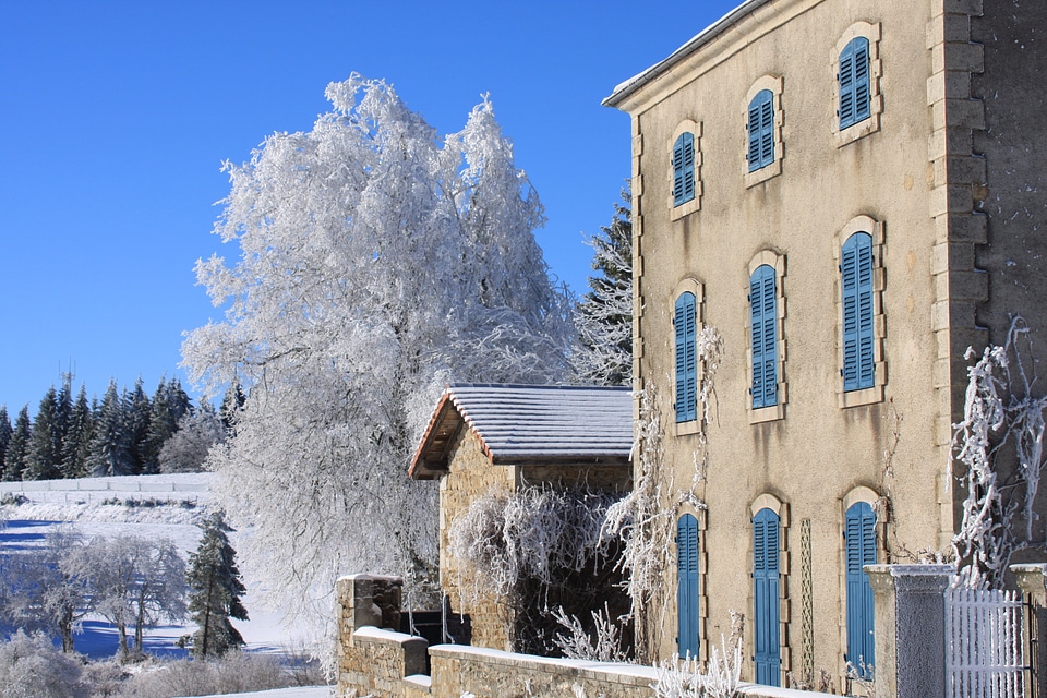 Village house france snow