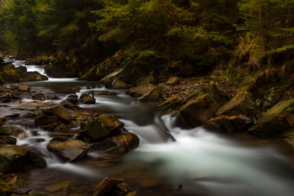 Landscape mountain river water photo