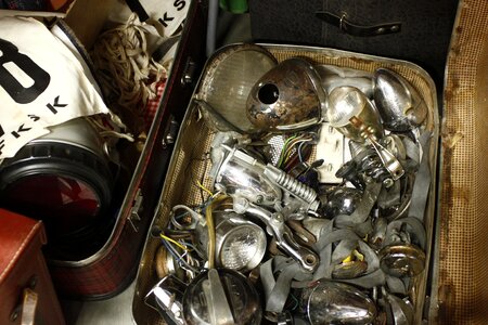 Flea market suitcase retro
