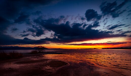 Waters dawn clouds photo