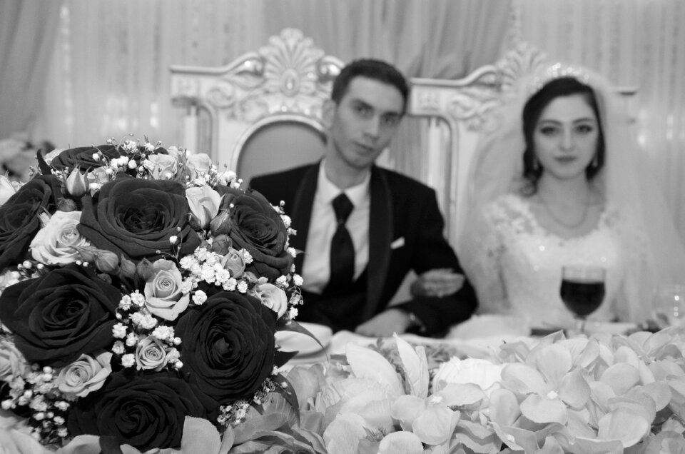 Romantic bride groom