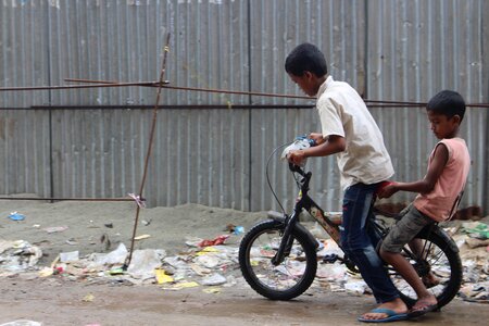 Man wheel childhood photo