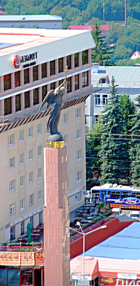 The guardian angel the urban landscape roof
