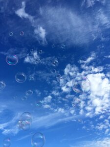 Clear sky bubbles photo