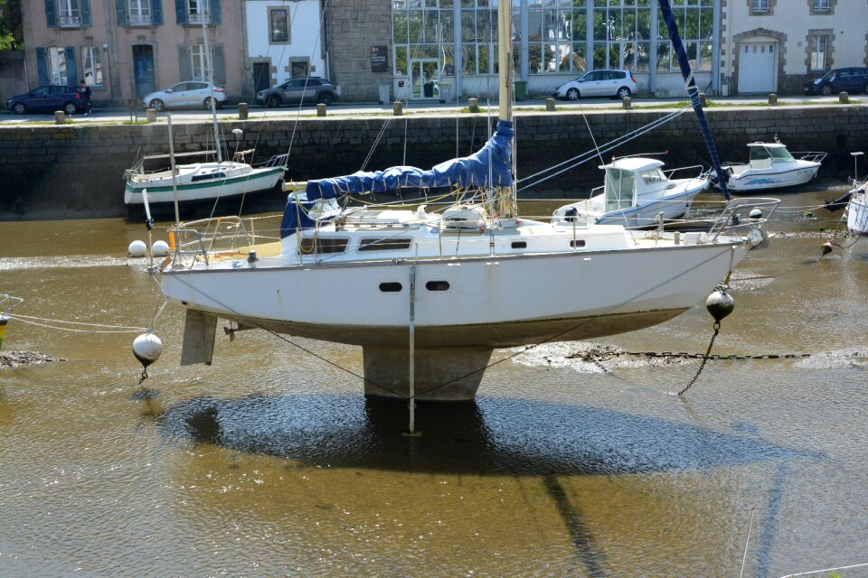 Boat water port of pont l'abbé
