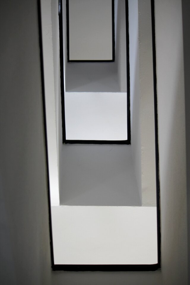 Architecture staircase white