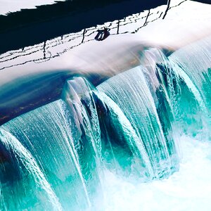 Nature wet mountain water