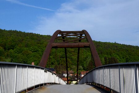 Dusk bridge construction abendstimmung photo