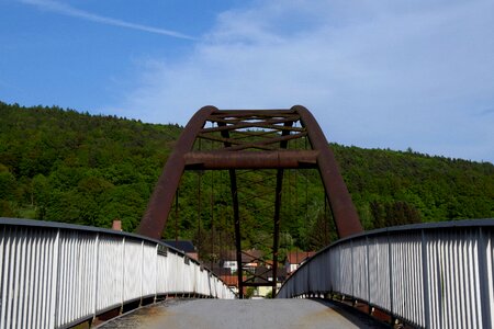 Dusk bridge construction abendstimmung