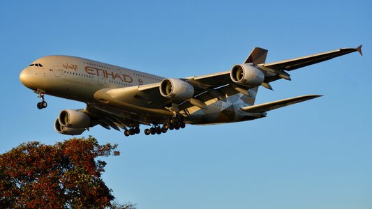 Flight transport airbus a380 photo