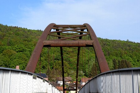 Dusk bridge construction abendstimmung